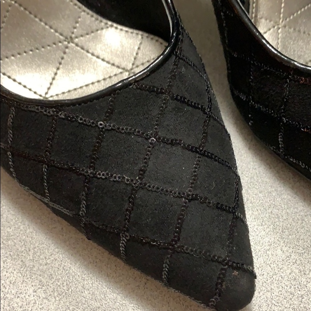 Kelly and Katie black heels